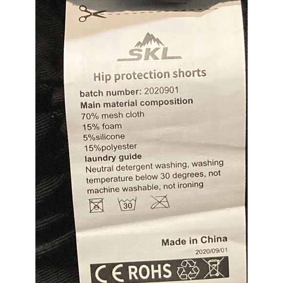 Hip Protection 3D EVA Padded Impact Shorts for Winter Sports, Motorcycle - M SKL - Picture 8 of 9